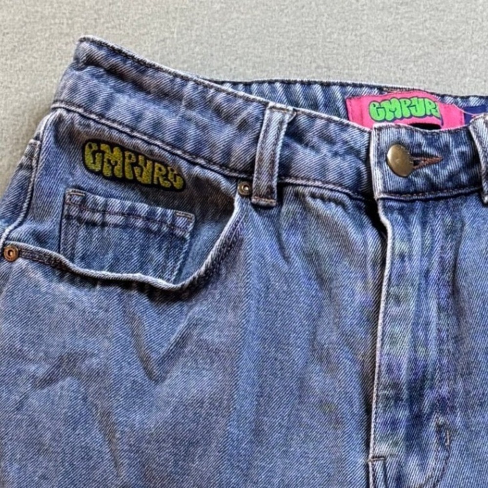Empyre Tori Denim Shorts Womens 3 Blue High Waisted Baggy Skate Streetwear Y2K